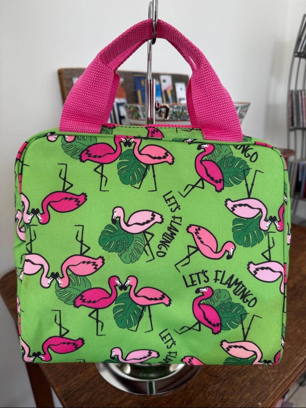 5/$20 Betsey Johnson “Let’s Flamingo” insulated lunch tote, GUC - Picture 3 of 9